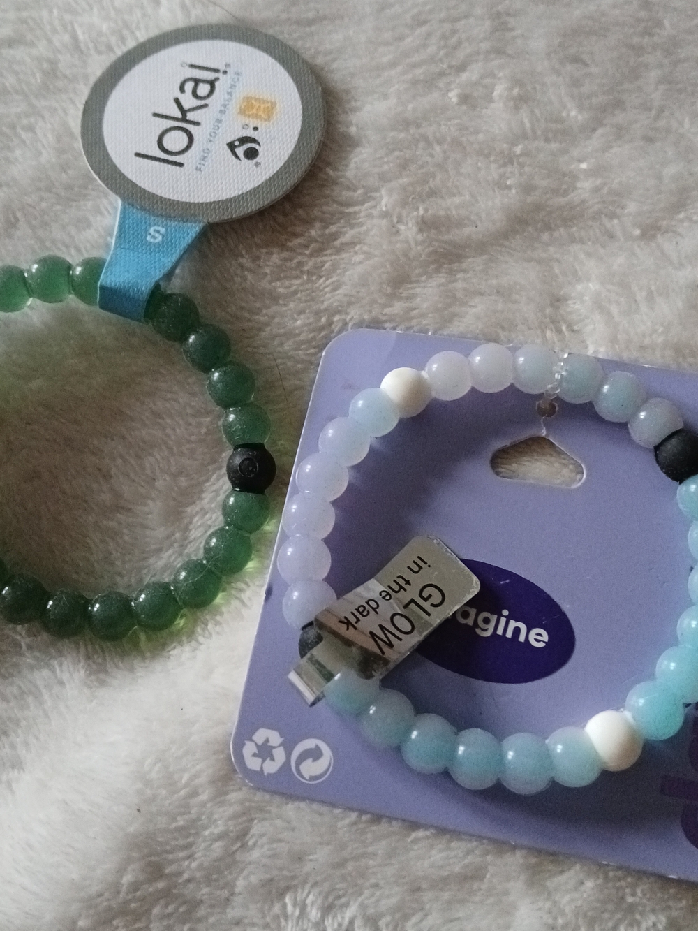 💥 lokai & imagine Beaded Bracelet SET OF 2 [SOFT RUBBER BEADING] NWT